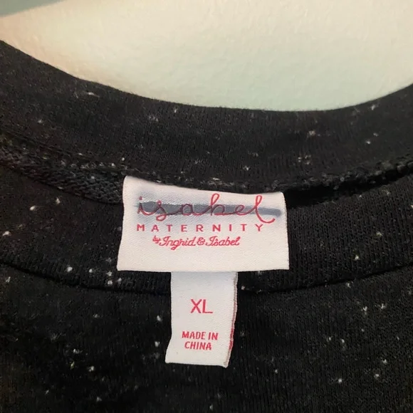 Open shoulder ruffle maternity sweater - Picture 5 of 7